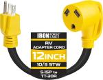 RV Electrical Adapter Power Cord 5-15P to TT-30R