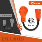 30 Amp to 15 Amp RV Adapter Cord