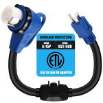 50 Amp to 110 RV Adapter with Circuit Breaker