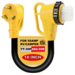 30 Amp to 50 Amp RV Adapter with Twist Lock