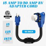 50 Amp to 110 RV Adapter with Circuit Breaker