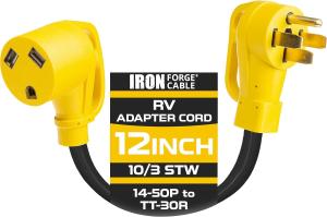 RV Power Cord Adapter: 14-50P to TT-30