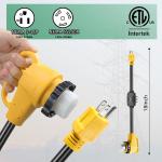 15 Amp to 50 Amp RV Adapter Cord with Breaker