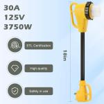 30 Amp to 50 Amp RV Adapter with Twist Lock