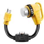 15 Amp to 50 Amp RV Adapter Cord with Breaker