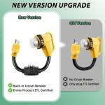 15 Amp to 50 Amp RV Adapter Cord with Breaker