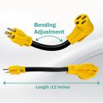 12-Inch RV Adapter Cord with Copper & PVC