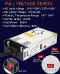 Compact 12V 50A Power Supply for RVs