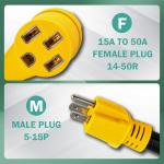 12-Inch RV Adapter Cord with Copper & PVC