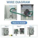 50 Amp 15FT RV Generator Cord and Inlet Box