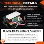 55 Amp RV Power Converter Main Board Assembly