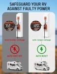Docusvect 30 Amp RV Surge Protector with Auto Shutoff