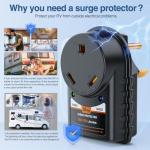 30 Amp RV Surge Protector with LED Indicator