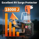 Vehiker 50 Amp RV Surge Protector with Waterproof Cover