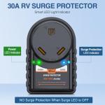 30 Amp RV Surge Protector with LED Indicator