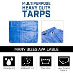B-Air Grizzly Waterproof Heavy Duty Blue Tarps - 8x10