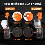 Vehiker 50 Amp RV Surge Protector with Waterproof Cover