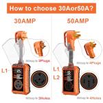 50 Amp RV Surge Protector with Waterproof Cover