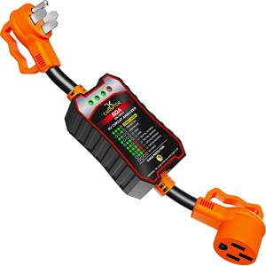 CARMTEK 50 Amp RV Surge Protector with Grip Handles