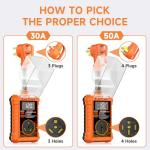 50 Amp RV Surge Protector with Voltage Display