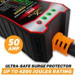 CARMTEK 50 Amp RV Surge Protector with Grip Handles