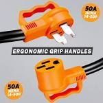 CARMTEK 50 Amp RV Surge Protector with Grip Handles