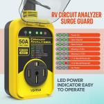 50 Amp RV Surge Protector with Circuit Analyzer