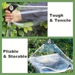 Heavy Duty Clear Tarp 2.6' x 5' Waterproof