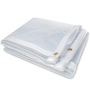 20FT Waterproof Clear Tarp Curtain for Outdoor Use