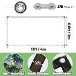 Thick Waterproof Clear Tarp with Grommets - 6.6 x 13 ft
