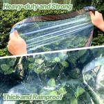 Thick Waterproof Clear Tarp with Grommets - 6.6 x 13 ft