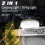 DIBMS 10m Rechargeable Waterproof Camping String Lights