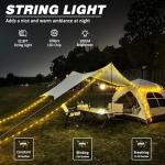 DIBMS 10m Rechargeable Waterproof Camping String Lights