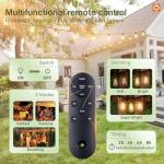 addlon 48FT Solar String Lights with LED Bulbs