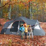 10-Person Waterproof Camping Tent with 2 Rooms