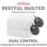 Sunbeam Heated Mattress Pad Queen – 12 Heat Settings