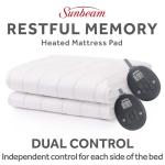 Sunbeam Heated Mattress Pad with 12 Heat Settings