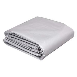Waterproof Poly Tarp Cover, 12' x 25' - Silver/Black