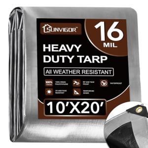 Heavy Duty Waterproof 10x20FT Tarp with Grommets