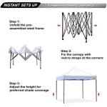 10x10 ABCCANOPY Commercial Pop Up Canopy Tent