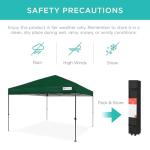 Portable 10x10ft Pop Up Canopy Tent - Forest Green