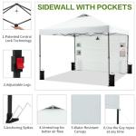 10'x10' Pop Up Canopy Tent with Sidewalls