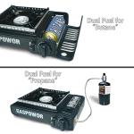 Wind-Blocking Dual Fuel Camp Stove with Case