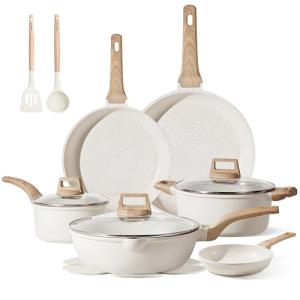CAROTE 16-Piece Nonstick Cookware Set for Camping