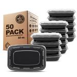 50-Pack BPA-Free Meal Prep Containers with Lids