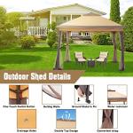 Wonlink 11x11 ft Adjustable Gazebo Tent with Mosquito Net