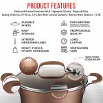 23-Piece Gold Camping Cookware Set with Lids