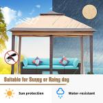 Wonlink 11x11 ft Adjustable Gazebo Tent with Mosquito Net