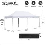 Folding 10x20 ft Pop Up Canopy Tent