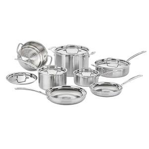 12-Piece Stainless Steel Camping Cookware Set
